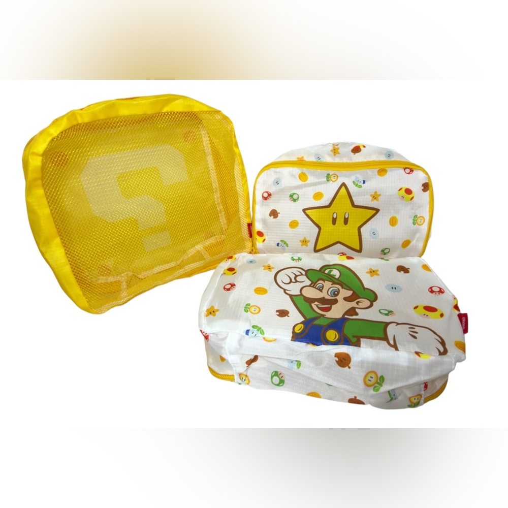 Set Super Mario Storage Bag Cartoon Clothing Cube Packaging 3 Travel Bags